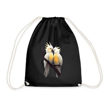 Pair of parrots - Drawstring Bag - black - Front