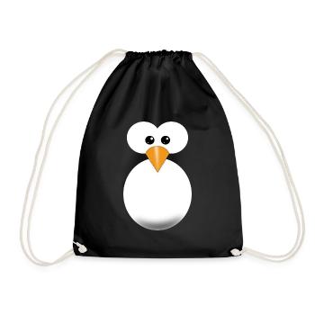 Penguin - Drawstring Bag - black - Front