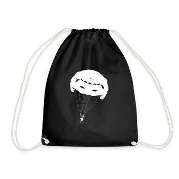 Parasailing Paragliding - Drawstring Bag - black - Front