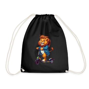 Rouleau de lion - Sac de sport léger - noir - Devant