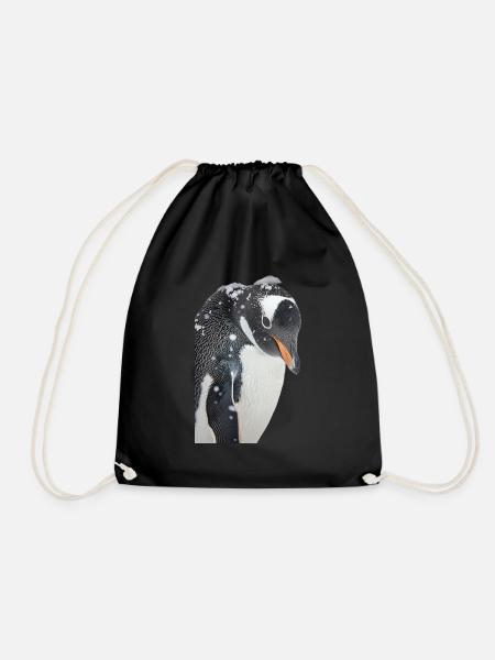 Pinguin - Turnbeutel - Schwarz