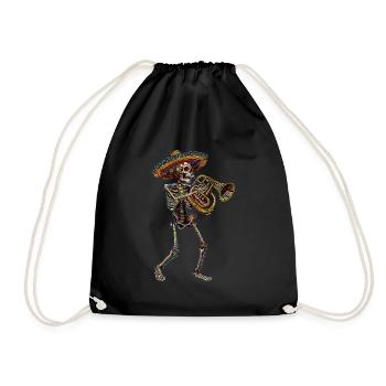 Tuba Squelette Mexicain - Sac de sport léger - noir - Devant
