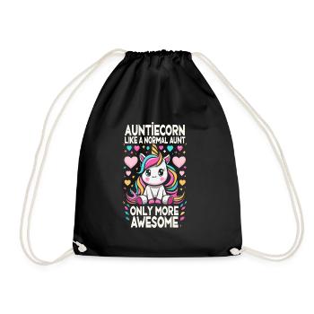 Tante, Tante, Licorne - Sac de sport léger - noir - Devant