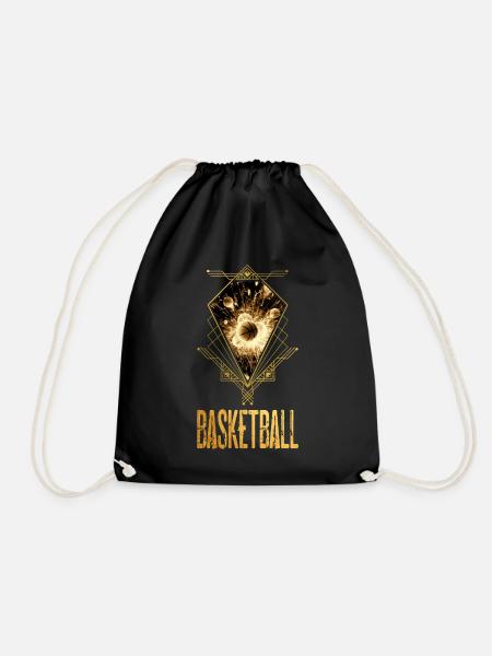 Basketball Ball Gold Basketballspieler Spieler - Turnbeutel - Schwarz