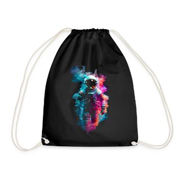 Astronaute parmi les couleurs du cosmos ✨ - Sac de sport léger - noir - Devant