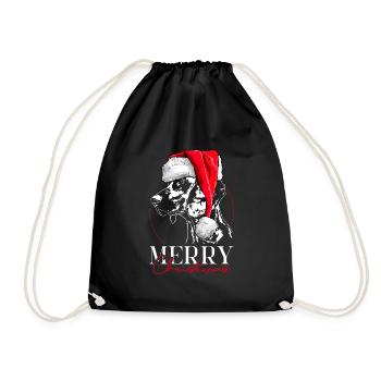 Père Noël CHIEN DE SUEUR HANOVRIEN Joyeux Noël - Sac de sport léger - noir - Devant