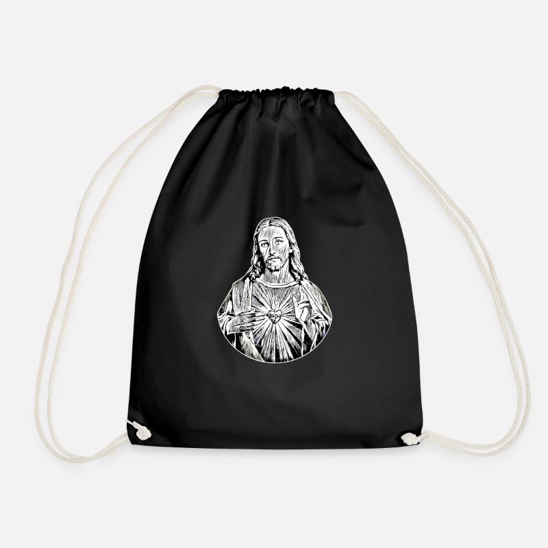 Black Jesus Christ * Schwarzer Jesus Christus - Drawstring Bag - black