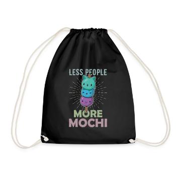 Mochi Japanische Küche Asien Spruch Reis Eis - Turnbeutel - Schwarz - Vorne