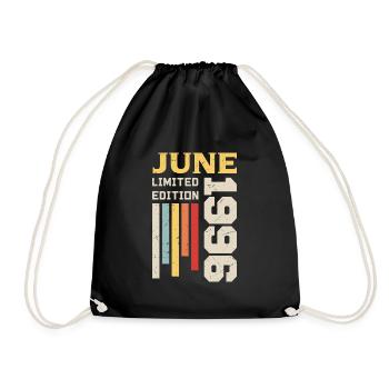 June 1996 - Birthday gift June 1996 June - Drawstring Bag - black - Front