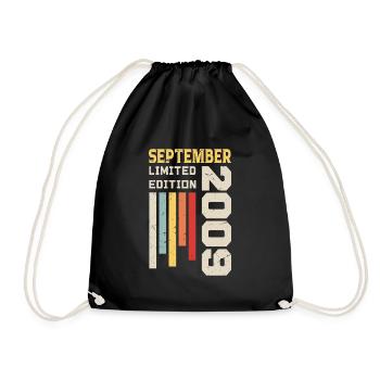 September 2009 Birthday Gift September 2009 - Drawstring Bag - black - Front