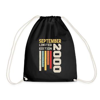 September 2000 Birthday Gift September 2000 - Drawstring Bag - black - Front