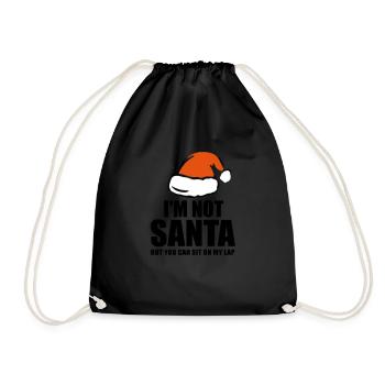 Je ne suis pas Santa Santa drôle citation de Noël - Sac de sport léger - noir - Devant