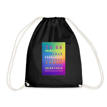 tu es incroyable - Sac de sport léger - noir - Devant