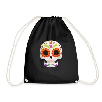 Jour des morts Dia de Los Muertos Skull Gift - Sac de sport léger - noir - Devant