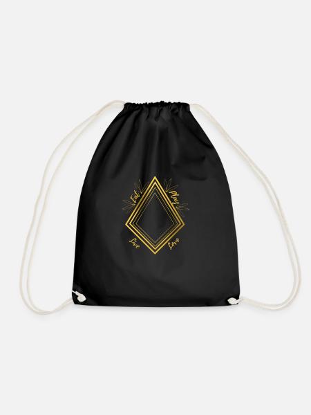 Eat Play, Live and Love - Drawstring Bag - black