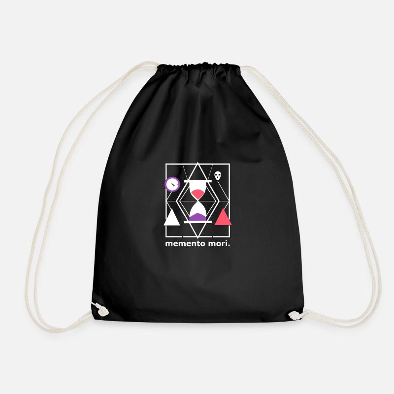 Memento Mori - Artistic view of time - Drawstring Bag - black