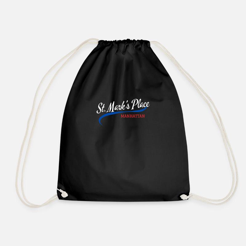 Neighborhood Series – St Mark's Place - Drawstring Bag - black