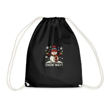Snow Way Christmas - Drawstring Bag - black - Front