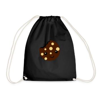 cookie - Drawstring Bag - black - Front