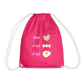 Derivation function chicken math - Drawstring Bag - fuchsia - Front