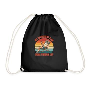 My Retirement Plan More Vitamin Sea Beach - Drawstring Bag - black - Front