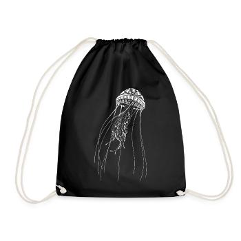 Qualle Tauchen Dive Taucher Maori Tattoo Diving - Turnbeutel - Schwarz - Vorne
