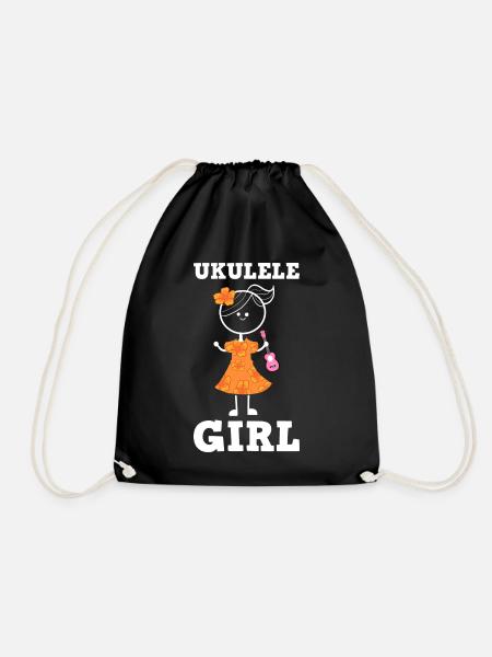 Ukulele Mädchen Mutter Tochter Tante - Turnbeutel - Schwarz