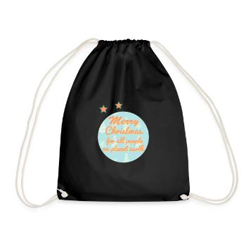 Christmas greetings for global celebrations - Drawstring Bag - black - Front