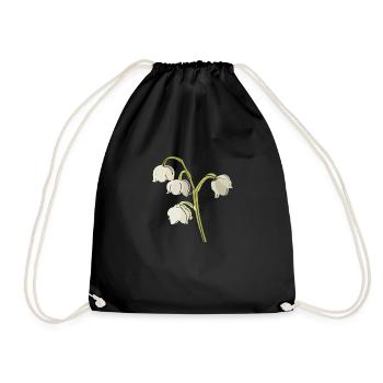 lily of the valley - Drawstring Bag - black - Front