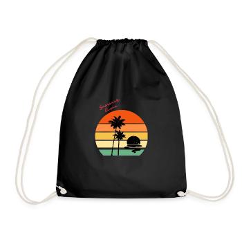 beach 2 summer - Turnbeutel - Schwarz - Vorne