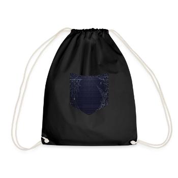 Spinne Spinnennetz Gruselige Brusttasche Halloween - Turnbeutel - Schwarz - Vorne