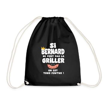 Bernard roi barbecue cadeau bernard fêtes - Sac de sport léger - noir - Devant