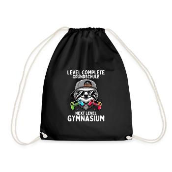 Level Complete Next Level Gymnasium Faultier - Turnbeutel - Schwarz - Vorne