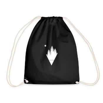 Forest Triangle Forrest - Drawstring Bag - black - Front