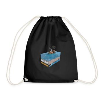 Une île, un trône ... le bonheur ! - Sac de sport léger - noir - Devant