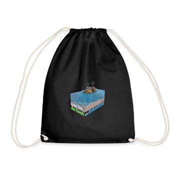 Une île, du foot ... le bonheur ! - Sac de sport léger - noir - Devant