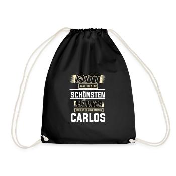 Carlos der schönste Mann von Gott geformt Design - Turnbeutel - Schwarz - Vorne