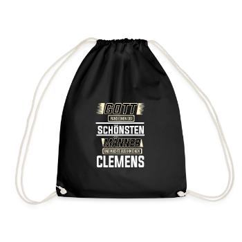 Clemens the Most Beautiful Man Shaped by God Design - Drawstring Bag - black - Front