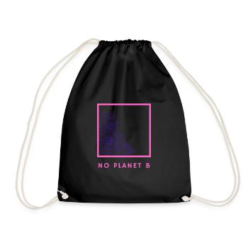 No Planet B - Environmental Protection - Drawstring Bag - black - Front