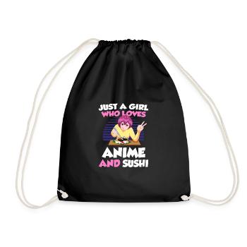 Juste Une Fille Qui aime Les Animes Et Sushi - Sac de sport léger - noir - Devant