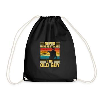 Never Understimate The Old Guy Disc Golf Vintage - Sac de sport léger - noir - Devant