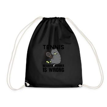 Tennis Because Murder Is Wrong Chat - Sac de sport léger - noir - Devant