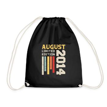 August 2014 - Birthday Gift August 2014 August - Drawstring Bag - black - Front