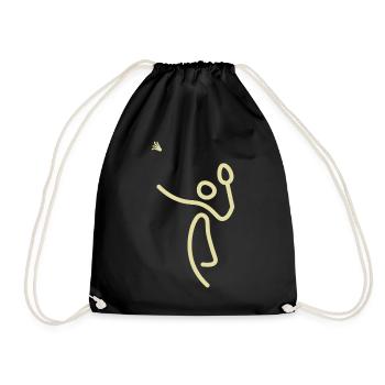 Badminton Strichnmänchen - Sac de sport léger - noir - Devant