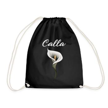 Florist Zantedschia Calla Pflanze Zimmercalla - Turnbeutel - Schwarz - Vorne