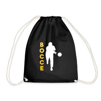Bocce Bocci Colorful Balls Player I Gift - Drawstring Bag - black - Front