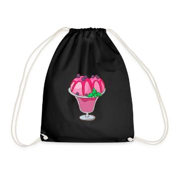 sundae - Drawstring Bag - black - Front
