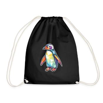 Crème glacée Cool Colorful Penguin Bird - Sac de sport léger - noir - Devant