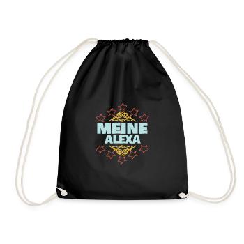 Mädchen Alexa - Turnbeutel - Schwarz - Vorne