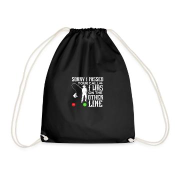 Fishing Anglers Fishing Sport fishermen - Drawstring Bag - black - Front